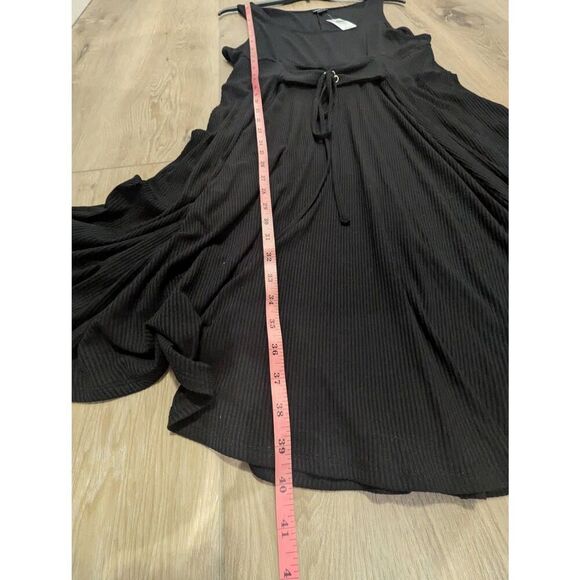 NWT Torrid Black Ribbed Lace Up Slater Dress NWT! - Picture 8 of 10